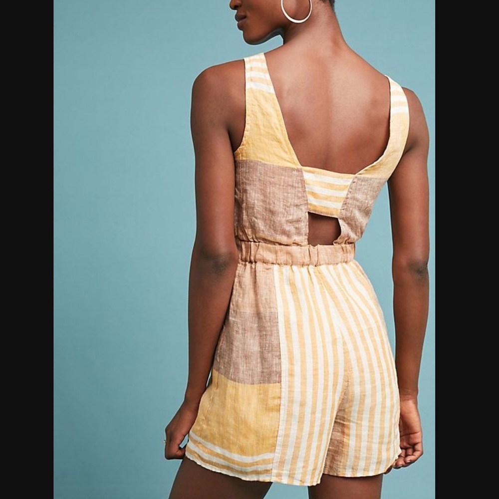Anthropologie linen romper